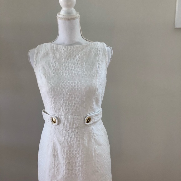 Milly Ivory Fitted Dress - Picture 2 of 7